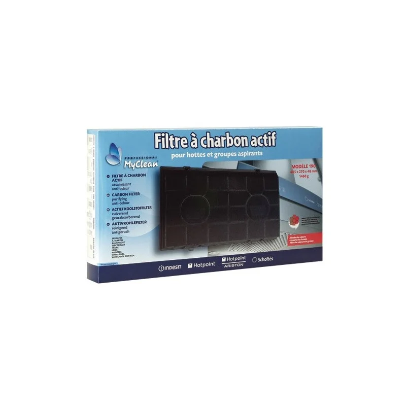 Filtre à charbon (485x258x48mm) pour Hotte INDESIT C00090807