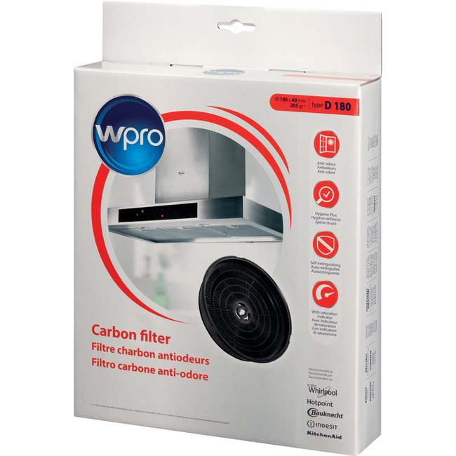 Filtre a charbon Wpro Type D180 CHF180 - Promos