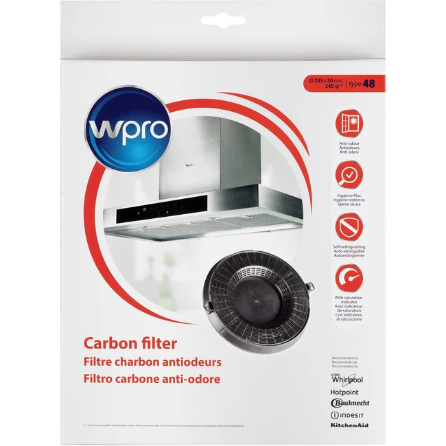 Filtre a charbon Wpro Type 48 AMC037 484000008783 C00384665 - Promos