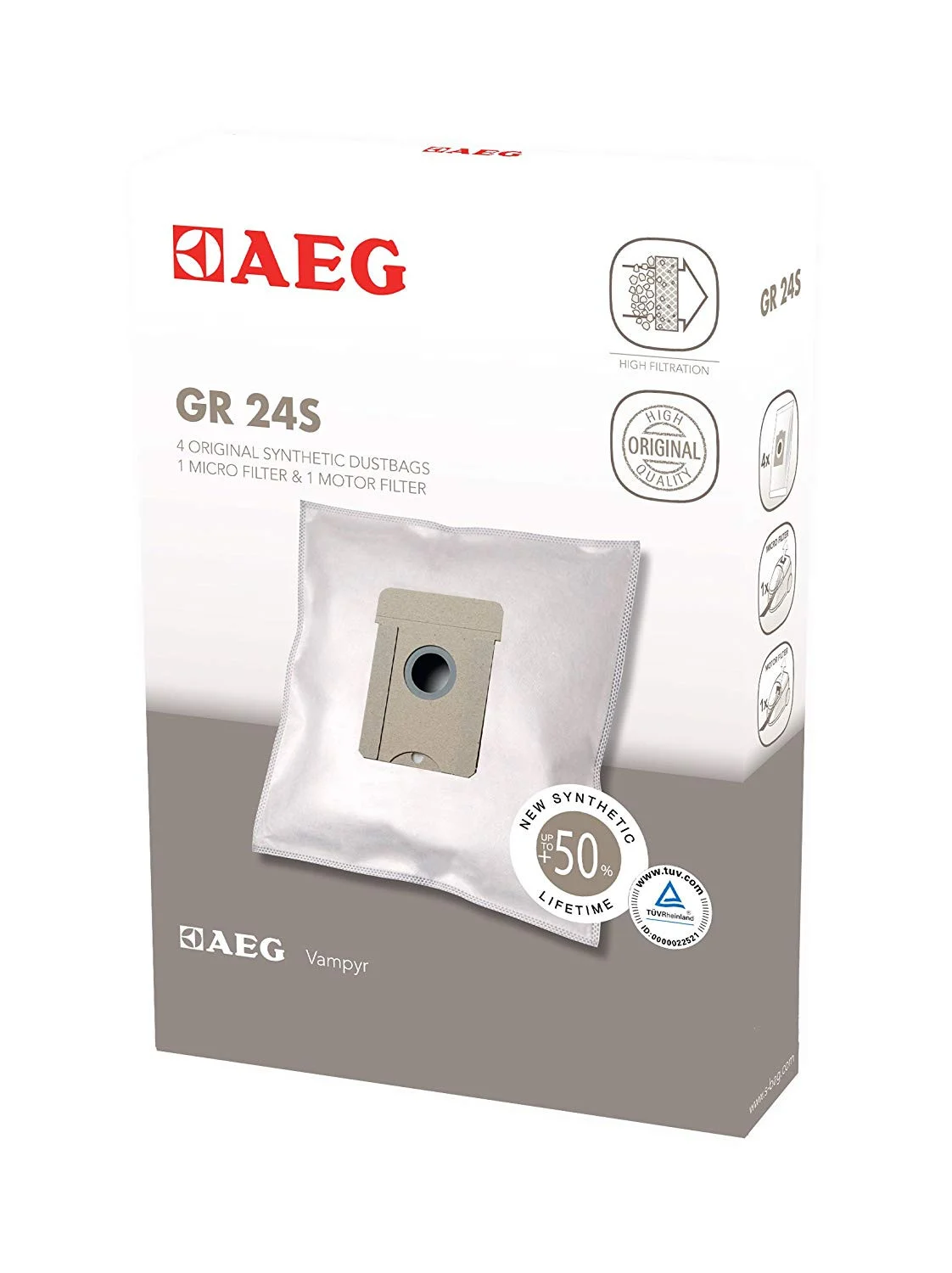 Sac d'aspirateur 900256541/5 GR24S AEG d'origine - Promos