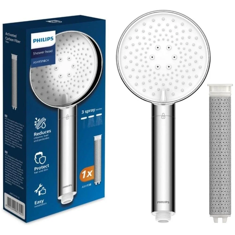 Pommeau de Douche Philips avec Filtre ASH1516CH (chlore, plomb et pesticides réduits)