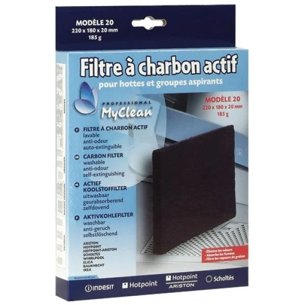 Filtre de hotte C00090782 (Pack de 20) - WHIRLPOOL/INDESIT