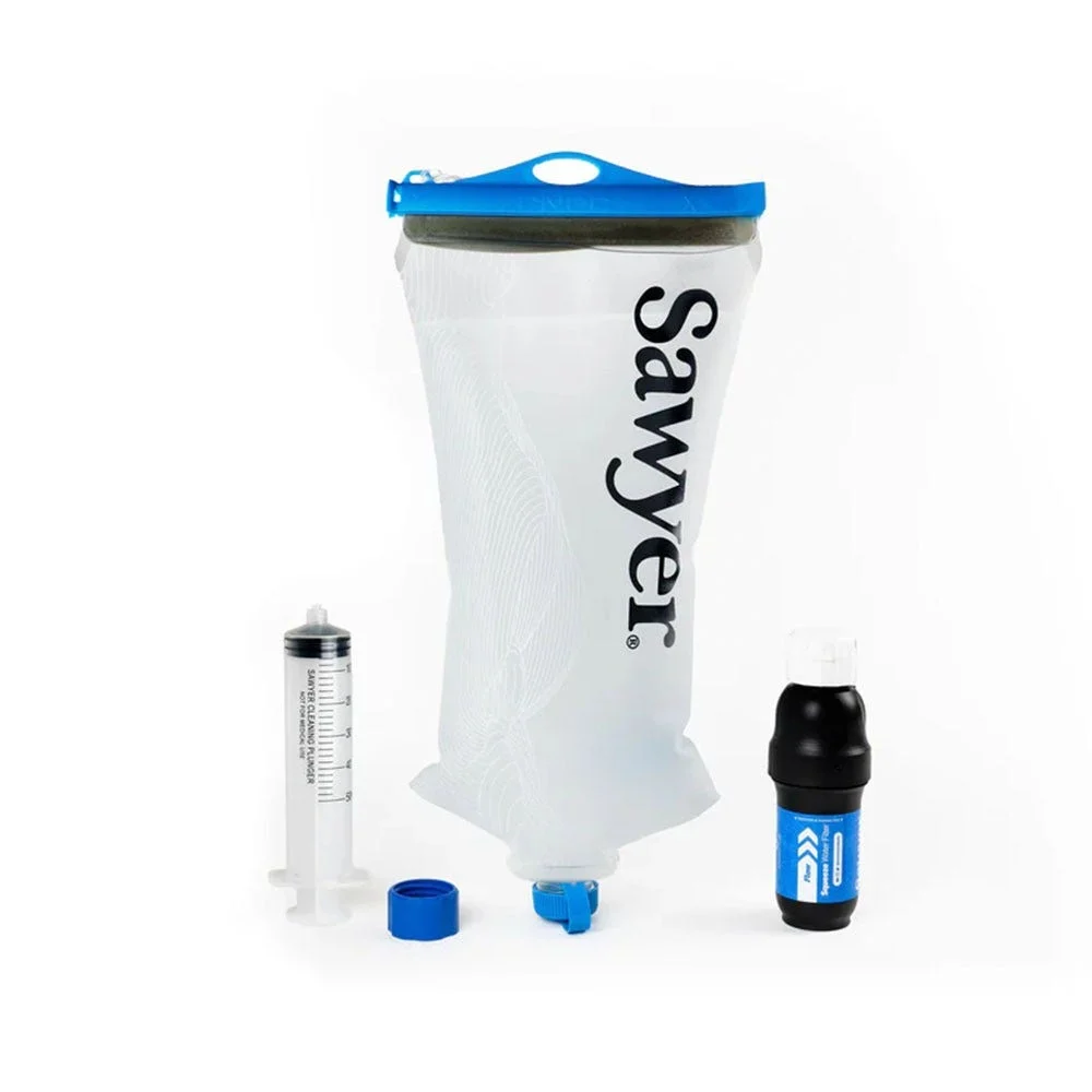 Système de filtration d’eau Sawyer Squeeze, poche à eau CNOC Premium 2L SP303