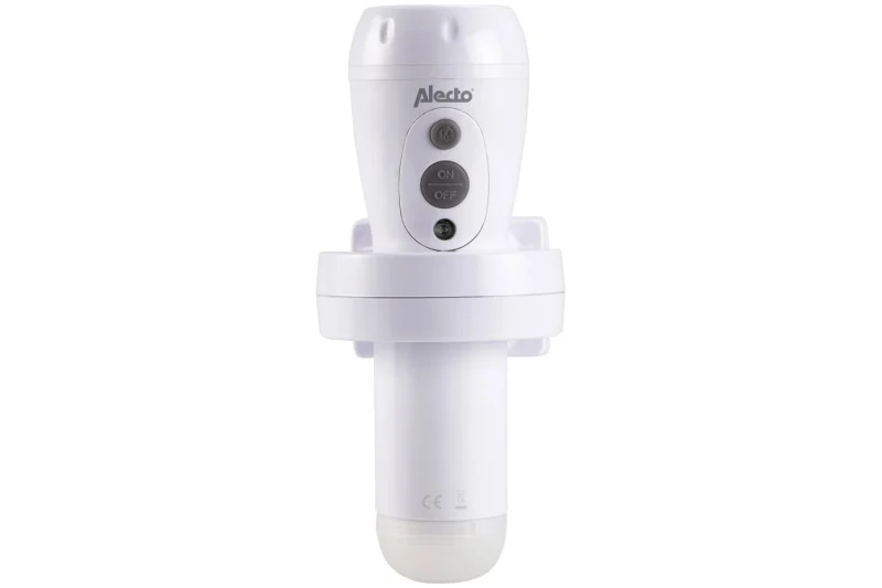 Alecto ATL-110 Veilleuse durgence rechargeable LED - détecteur de lumière, sallume automatiquement en cas de panne, intensité réglable, lampe torche intégrée - Blanc