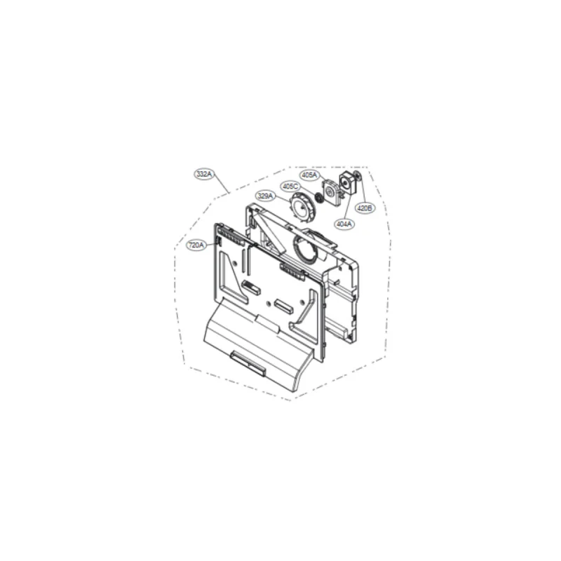 Assemblage de grille, ventilateur (repère 332A) LG AEB75804601