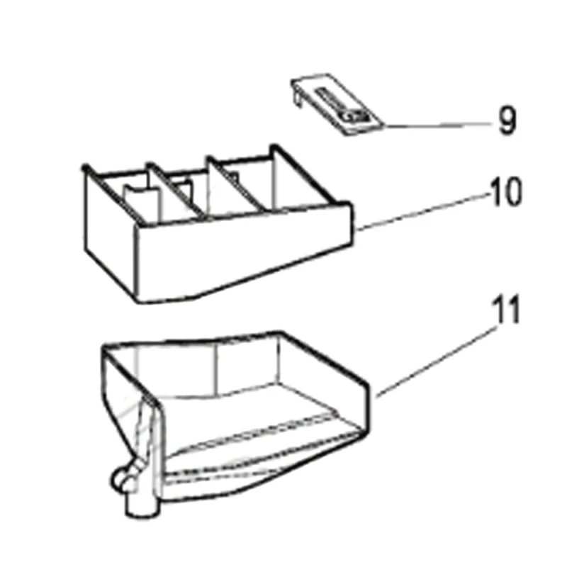 Bac à lessive, bac à détergent INDESIT C00505325