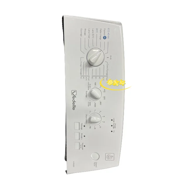 Bandeau blanc de commande lave linge Vedette VLT612E2 - Fagor Brandt Thomson Vedette De-Dietrich Sauter Thermor Océan