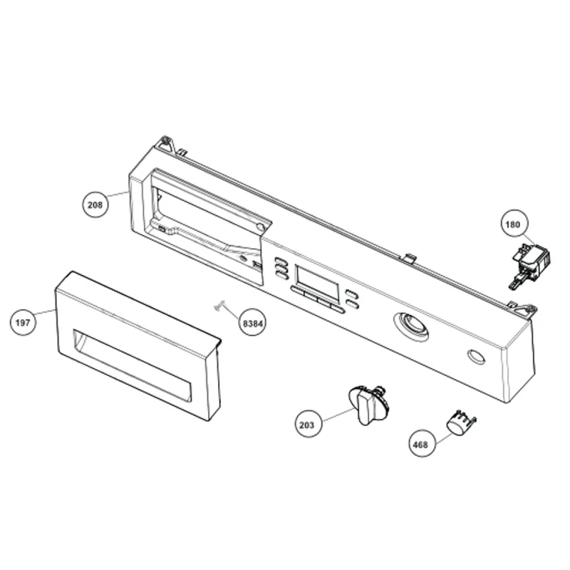 Bandeau (repère 208) BEKO 2895409038