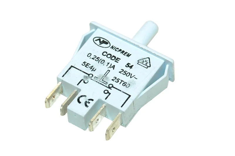 Beko 4220130185 Interrupteur pour réfrigérateur congélateur 4 contacts N° + Nc. Pièce d'origine