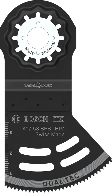 Bosch 10x Lame pour outil multifonctions PRO Multi Material AYZ 53 BPB (pour Panneau de cloison sèche, Bois clouté, Largeur 53 mm, Professional Accessoire Outil multifonction) - Bosch Outillages