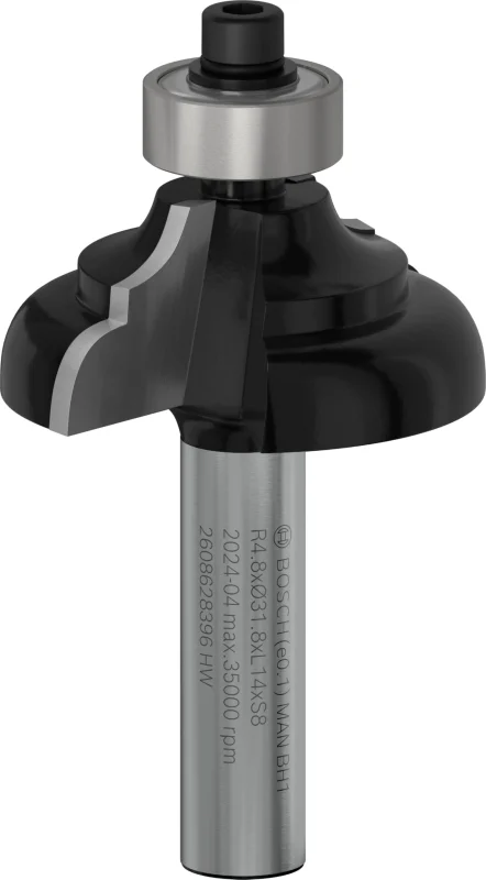 Bosch 1x Fraise à doucine classique PRO (pour Bois résineux, Bois dur, Ø 31,8 mm, Professional Accessoire Défonceuse manuelle, Fraise à araser) - Bosch Outillages