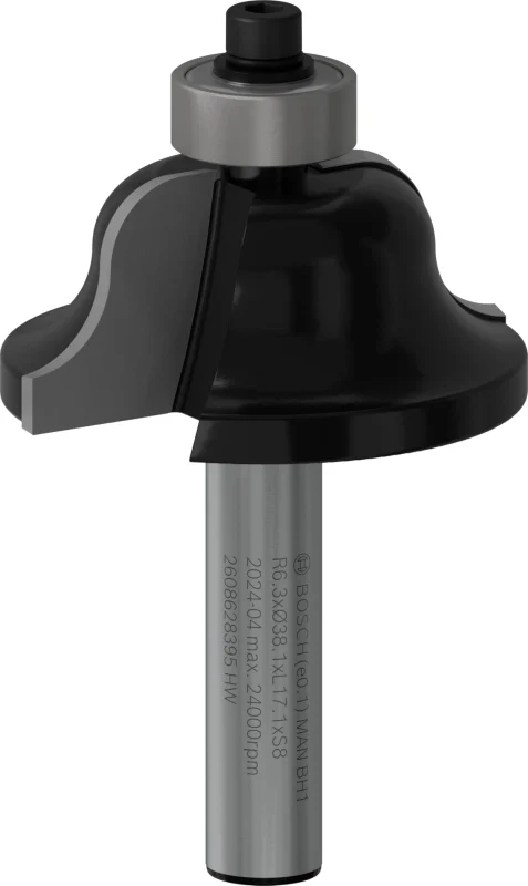 Bosch 1x Fraise à doucine romaine PRO (pour Bois résineux, Bois dur, Ø 38,1 mm, Professional Accessoire Défonceuse manuelle, Fraise à araser) - Bosch Outillages