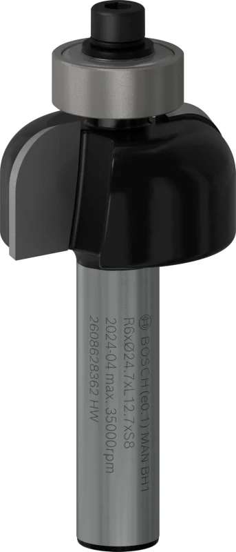 Bosch 1x Fraise à gorge PRO (pour Bois résineux, Bois dur, Ø 24,7 mm, Professional Accessoire Défonceuse manuelle, Fraise à araser) - Bosch Outillages