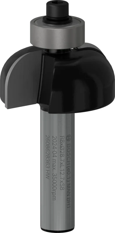 Bosch 1x Fraise à gorge PRO (pour Bois résineux, Bois dur, Ø 28,7 mm, Professional Accessoire Défonceuse manuelle, Fraise à araser) - Bosch Outillages