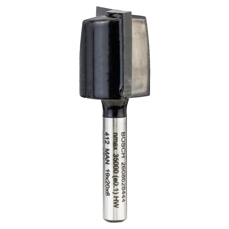 Bosch 1x Fraise à rainurer droite PRO, deux goujures (pour Bois résineux, Bois dur, Ø 19 mm, Professional Accessoire Défonceuse manuelle, Fraise à araser) - Bosch Outillages