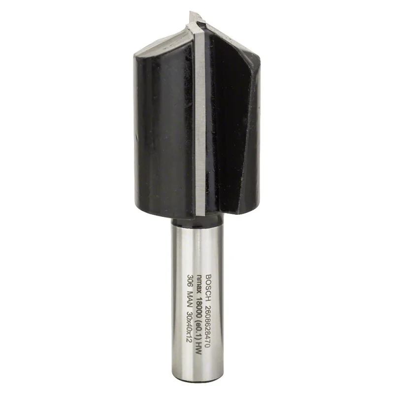 Bosch 1x Fraise à rainurer droite PRO, deux goujures (pour Bois résineux, Bois dur, Ø 30 mm, Professional Accessoire Défonceuse manuelle, Fraise à araser) - Bosch Outillages
