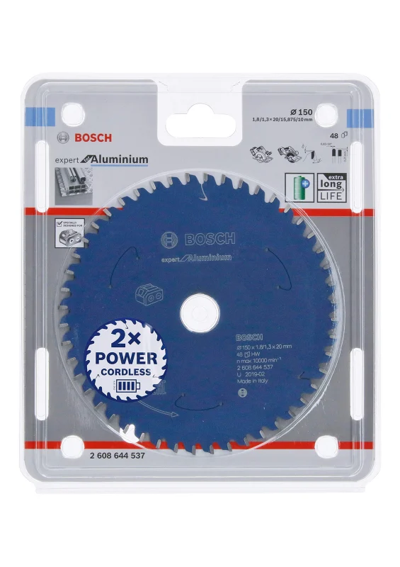 Bosch 1x lame de scie circulaire Expert for Aluminium (aluminium, lame de scie Ø 150 x 20 x 1,8 mm, 48 dents, Professional Accessoires Scie circulaire portative sans fil) - Bosch Outillages
