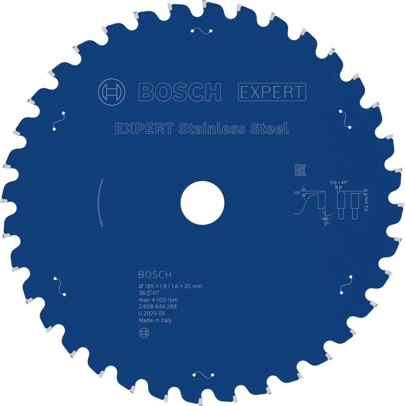 Bosch 1x Lame de scie circulaire filaire EXPERT Stainless Steel pour scies à sec portatives (pour Acier inoxydable, Ø mm, Professional Accessoire Scie circulaire à sec portative filaire) - Bosch Outillages
