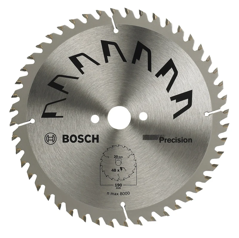 Bosch 1x Lame de Scie Circulaire Precison (pour Bois, Ø 315 x 3.2/2.2 x 30 mm, 48 Dents, ATB, Accessoire Scie Circulaire) - Bosch Outillages