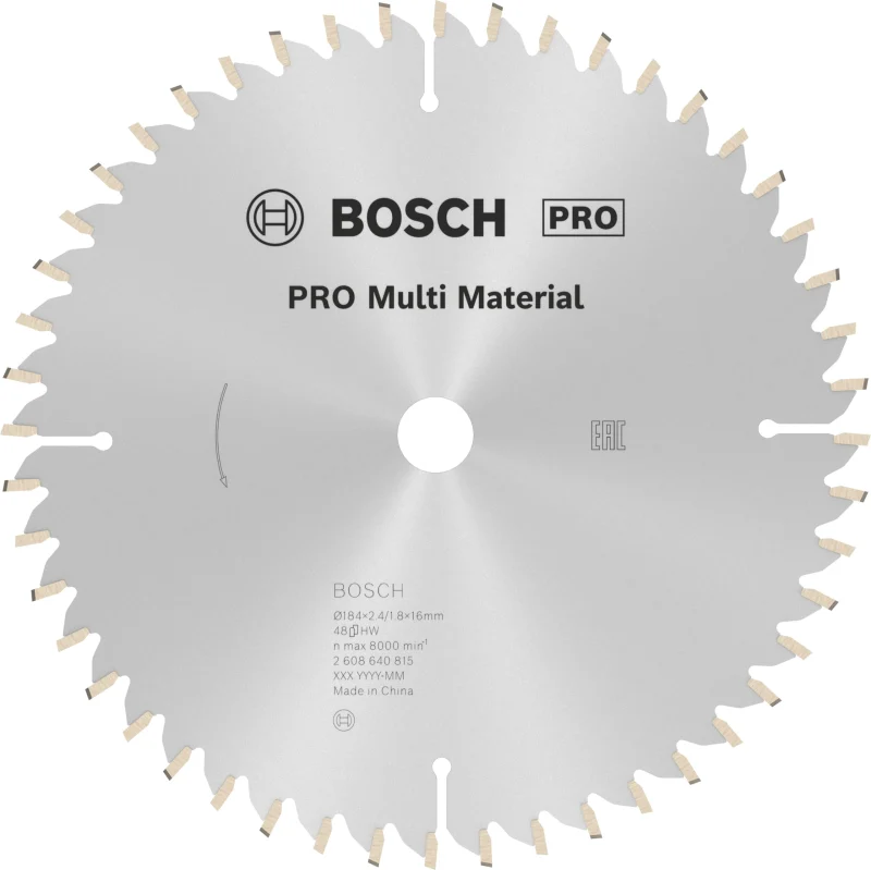 Bosch 1x Lame de scie circulaire PRO Multi Material pour scies portatives filaires (pour Aluminium, Plastiques, Ø mm, Professional Accessoire Scie circulaire portative) - Bosch Outillages