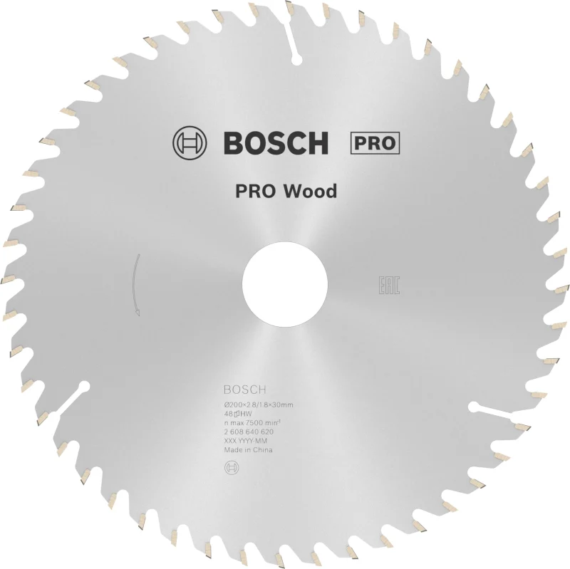 Bosch 1x Lame de scie circulaire PRO Wood pour scies circulaires portatives filaires (pour Bois résineux, Bois dur, Ø mm, Professional Accessoire Scie circulaire portative) - Bosch Outillages