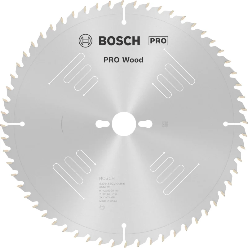 Bosch 1x Lame de scie circulaire PRO Wood pour scies à onglets filaires (pour Bois résineux, Bois dur, Ø mm, Professional Accessoire Scie circulaire à onglets) - Bosch Outillages