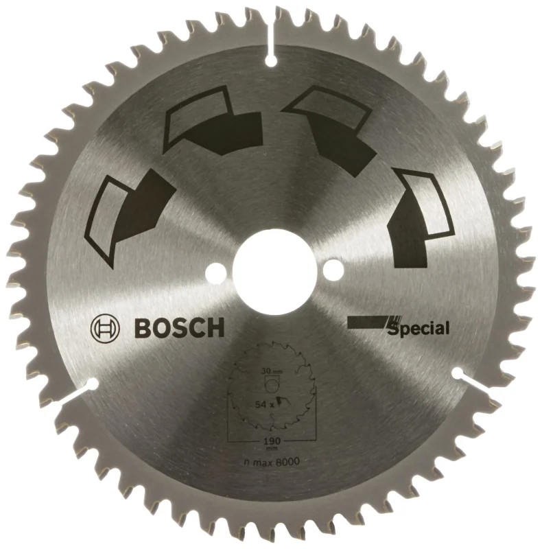 Bosch 1x Lame de Scie Circulaire Special (pour Bois, Métaux non ferreux, Plastique, Ø 190 x 2.5/1.8 x 30 mm, 54 Dents, FT, Accessoire Scie Circulaire) - Bosch Outillages