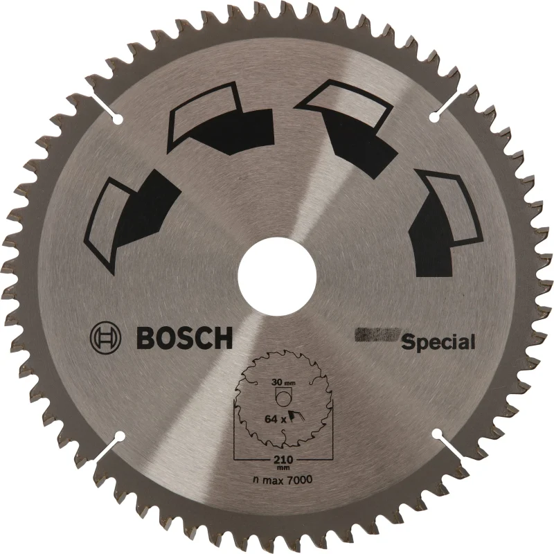 Bosch 1x Lame de Scie Circulaire Special (pour Bois, Métaux non ferreux, Plastique, Ø 210 x 2.5/1.8 x 30 mm, 64 Dents, FT, Accessoire Scie Circulaire) - Bosch Outillages