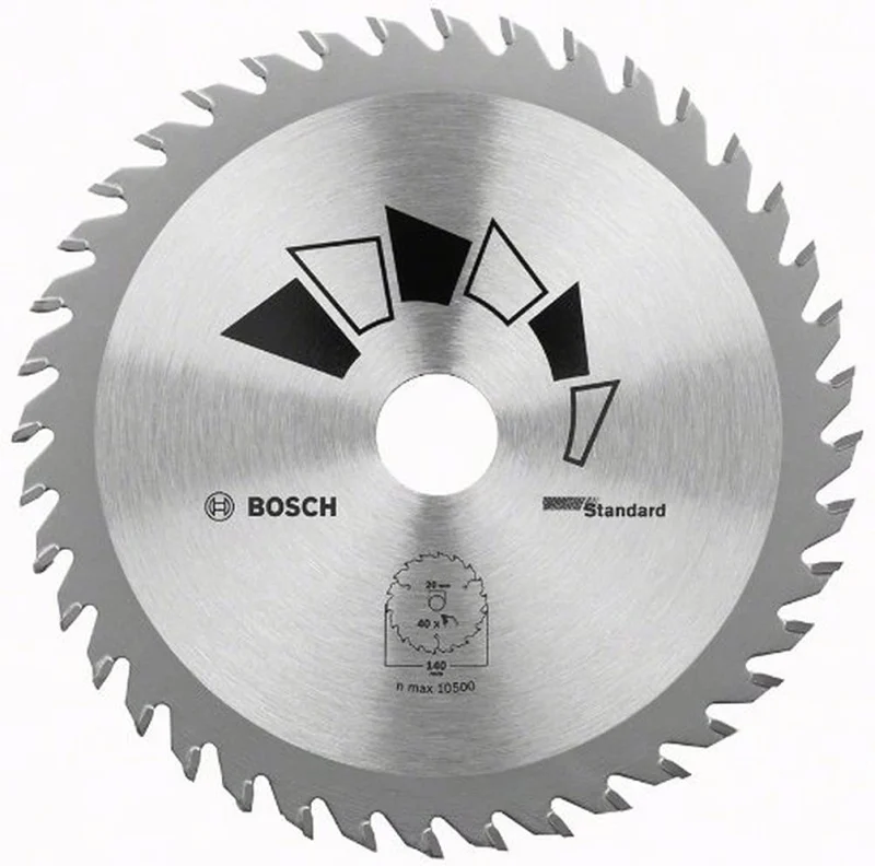 Bosch 1x Lame de Scie Circulaire Standard (pour Bois, Ø 180 x 2.2/1.5 x 30/20 mm, 24 Dents, ATB, avec 1x Bague de Réduction 20 mm, Accessoire Scie Circulaire) - Bosch Outillages