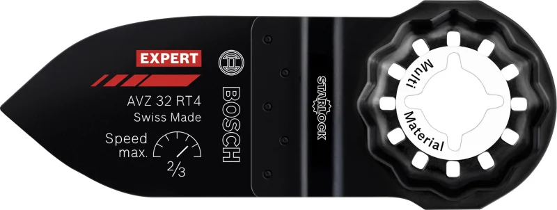 Bosch 1x Languette de ponçage EXPERT AVZ 32 RT4 (pour Peinture sur bois, Stratifié, Ø mm, Grain, Professional Accessoire Outil multifonction) - Bosch Outillages
