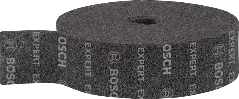 Bosch 1x Rouleaux en non-tissé EXPERT N880 (pour Tôles en acier, Acier inoxydable, Largeur 100 mm, Longueur 10 m, moyen S, Professional Accessoire Ponçage manuel)