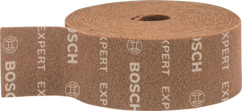 Bosch 1x Rouleaux en non-tissé EXPERT N880 (pour Tôles en acier, Acier inoxydable, Largeur 115 mm, Longueur 10 m, Extra cut A, Professional Accessoire Ponçage manuel)