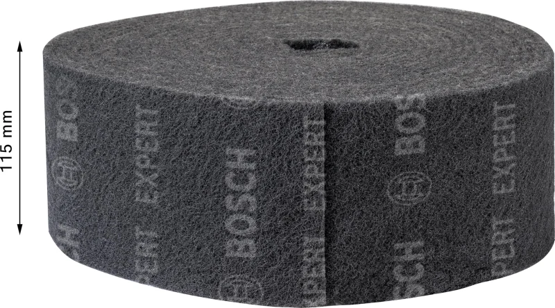 Bosch 1x Rouleaux en non-tissé EXPERT N880 (pour Tôles en acier, Acier inoxydable, Largeur 115 mm, Longueur 10 m, Ultra fine S, Professional Accessoire Ponçage manuel)