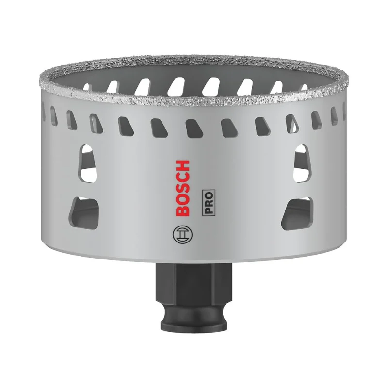 Bosch 1x Scie trépan PRO Tile Power Change Plus (pour Carrelages durs, Carreaux tendres, Ø 79 mm, Professional Accessoire Perceuses/visseuses rotatives) - Bosch Outillages