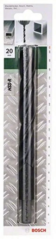 Bosch 2609255028 Foret à métaux laminé HSS-R DIN 338 Longueur 205 mm Diamètre 20 mm