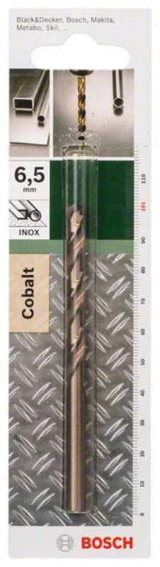 Bosch 2609255075 Foret à métaux rectifié HSS-Co DIN 338 - Longueur 101 mm - Diamètre 6,5 mm