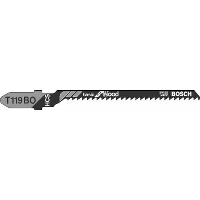 BOSCH 2609256717 HCS - T 119 BO LAME DE SCIE SAUTEUSE POUR COUPE COURBE EPAISSEUR 2-15 MM PAS 2,0 MM LONGUEUR 82 MM