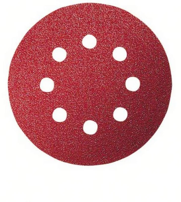 BOSCH 2609256A27 FEUILLES ABRASIVES POUR PONCEUSES EXCENTRIQUES DIAMÈTRE 125 MM 8 TROUS GRAIN 240 LOT DE 5 FEUILLES - Bosch Outillages