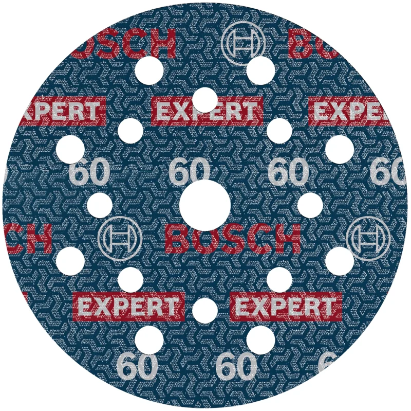 Bosch 50x Disque abrasif sur film EXPERT O780 (pour Bois dur, Peinture sur bois, Ø 125 mm, Grain 60, Professional Accessoire Ponceuse excentrique) - Bosch Outillages