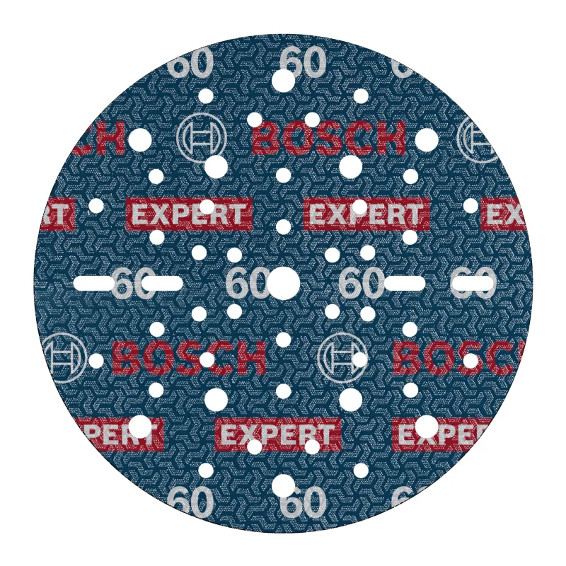 Bosch 50x Disque abrasif sur film EXPERT O780 (pour Bois dur, Peinture sur bois, Ø 150 mm, Grain 60, Professional Accessoire Ponceuse excentrique) - Bosch Outillages