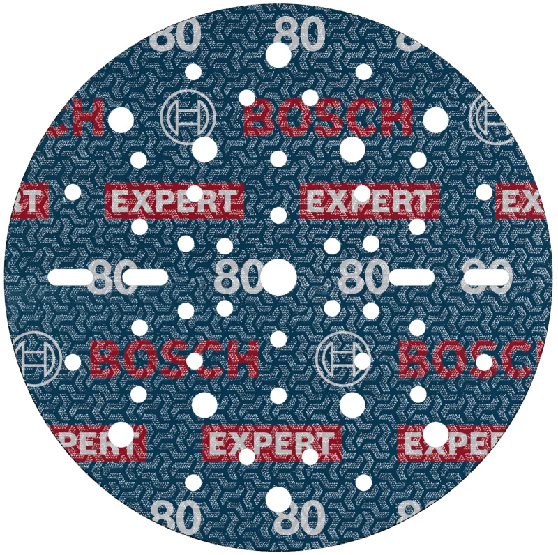 Bosch 50x Disque abrasif sur film EXPERT O780 (pour Bois dur, Peinture sur bois, Ø 150 mm, Grain 80, Professional Accessoire Ponceuse excentrique) - Bosch Outillages