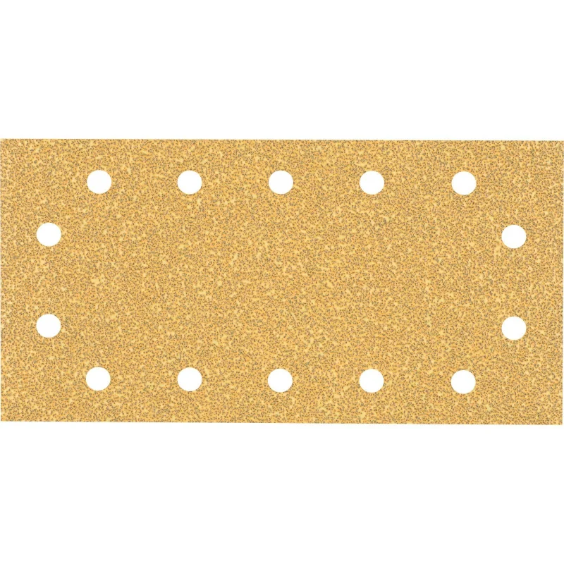 Bosch 50x Feuilles abrasives EXPERT C470 à 14 trous (pour Peinture sur bois, Bois dur, Ø 115x230 mm, Grain 40, Professional Accessoire Ponceuse excentrique) - Bosch Outillages