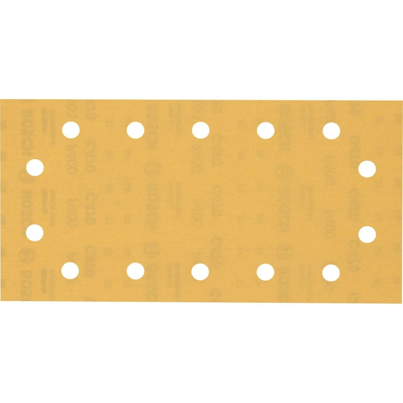 Bosch 50x Feuilles abrasives EXPERT C470 à 14 trous (pour Peinture sur bois, Bois dur, Ø 115x230 mm, Grain 400, Professional Accessoire Ponceuse excentrique) - Bosch Outillages
