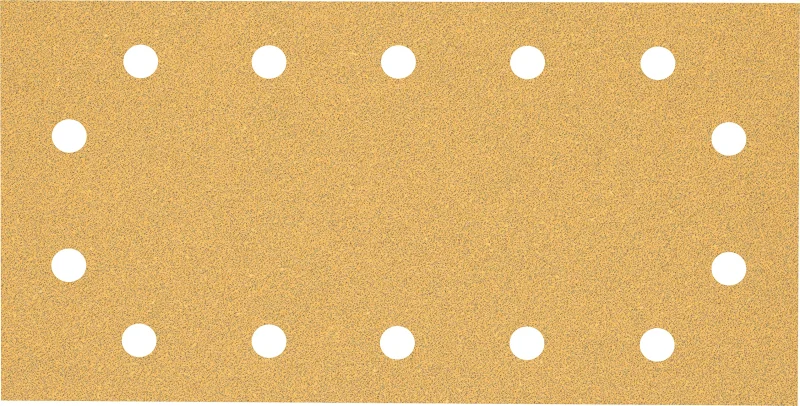 Bosch 50x Feuilles abrasives EXPERT C470 à 14 trous (pour Peinture sur bois, Bois dur, Ø 115x230 mm, Grain 60, Professional Accessoire Ponceuse excentrique) - Bosch Outillages
