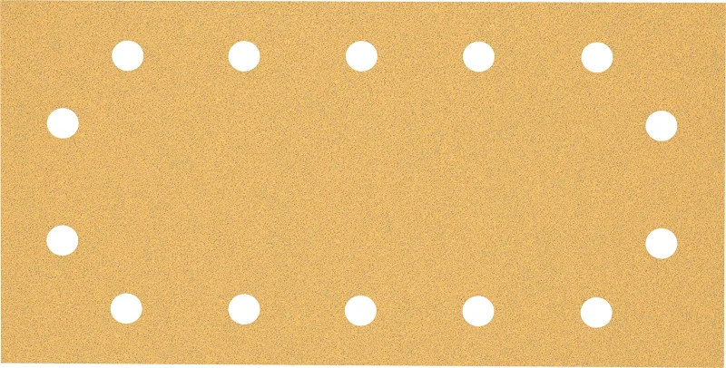 Bosch 50x Feuilles abrasives EXPERT C470 à 14 trous (pour Peinture sur bois, Bois dur, Ø 115x230 mm, Grain 80, Professional Accessoire Ponceuse excentrique) - Bosch Outillages