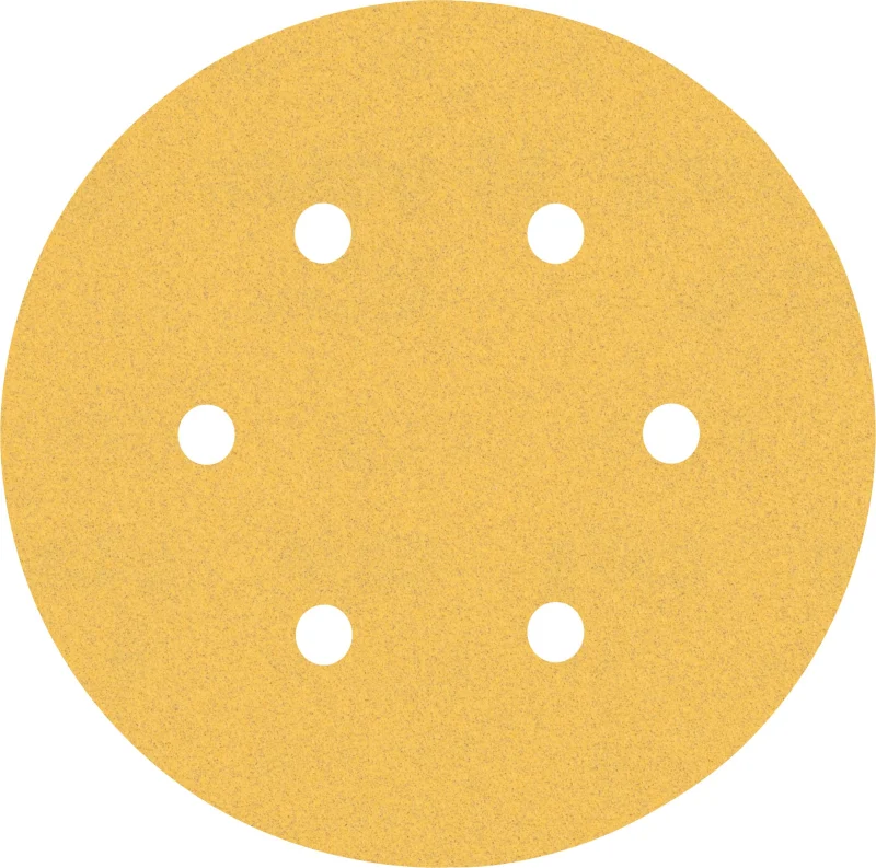 Bosch 5x Feuilles abrasives EXPERT C470 à 6 trous (pour Peinture sur bois, Bois dur, Ø 150 mm, Grain 120, Professional Accessoire Ponceuse excentrique, Ponceuse excentrique) - Bosch Outillages