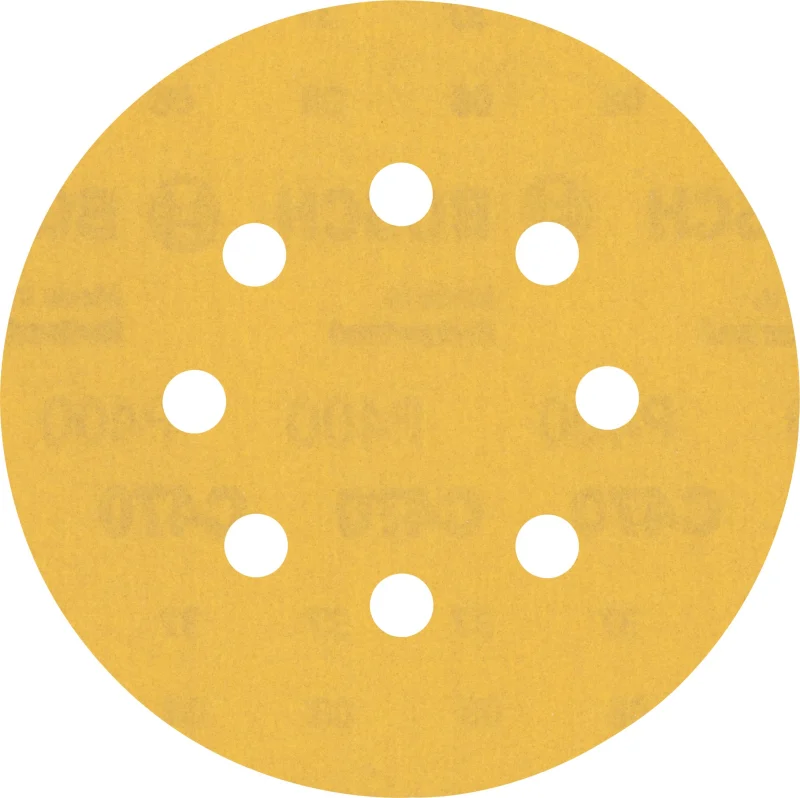 Bosch 5x Feuilles abrasives EXPERT C470 à 8 trous (pour Peinture sur bois, Bois dur, Ø 125 mm, Grain 400, Professional Accessoire Ponceuse excentrique, Ponceuse excentrique) - Bosch Outillages