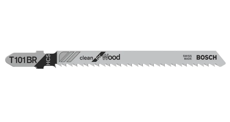 Bosch 5x Lames de scie sauteuse T 101 BR Clean for Wood (pour Bois résineux, Contreplaqué, Longueur 100 mm, Professional Accessoire Scie sauteuse) - Bosch Outillages