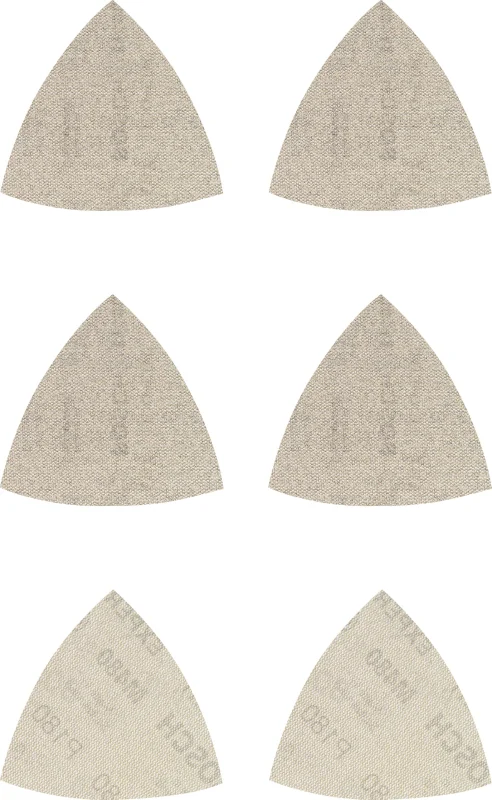 Bosch 6x Coffrets d'abrasifs réticulés EXPERT M480 (pour Peinture sur bois, Bois dur, Ø 93x93 mm, Grain 2x80, 2x120, 2x180, Professional Accessoire Ponceuse Delta) - Bosch Outillages