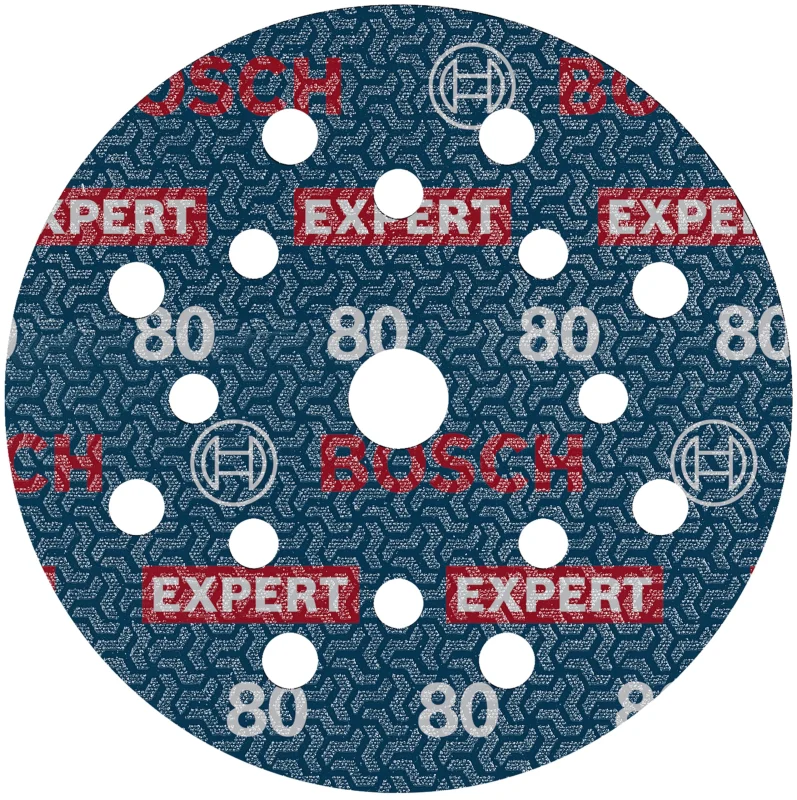 Bosch 6x Disque abrasif sur film EXPERT O780 (pour Bois dur, Peinture sur bois, Ø 125 mm, Grain 80, Professional Accessoire Ponceuse excentrique) - Bosch Outillages